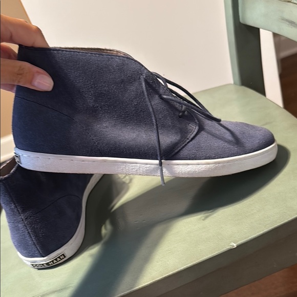 Men's Blue Suede Cole Haan Chukka High-Top/Boot Shoes - Picture 7 of 10